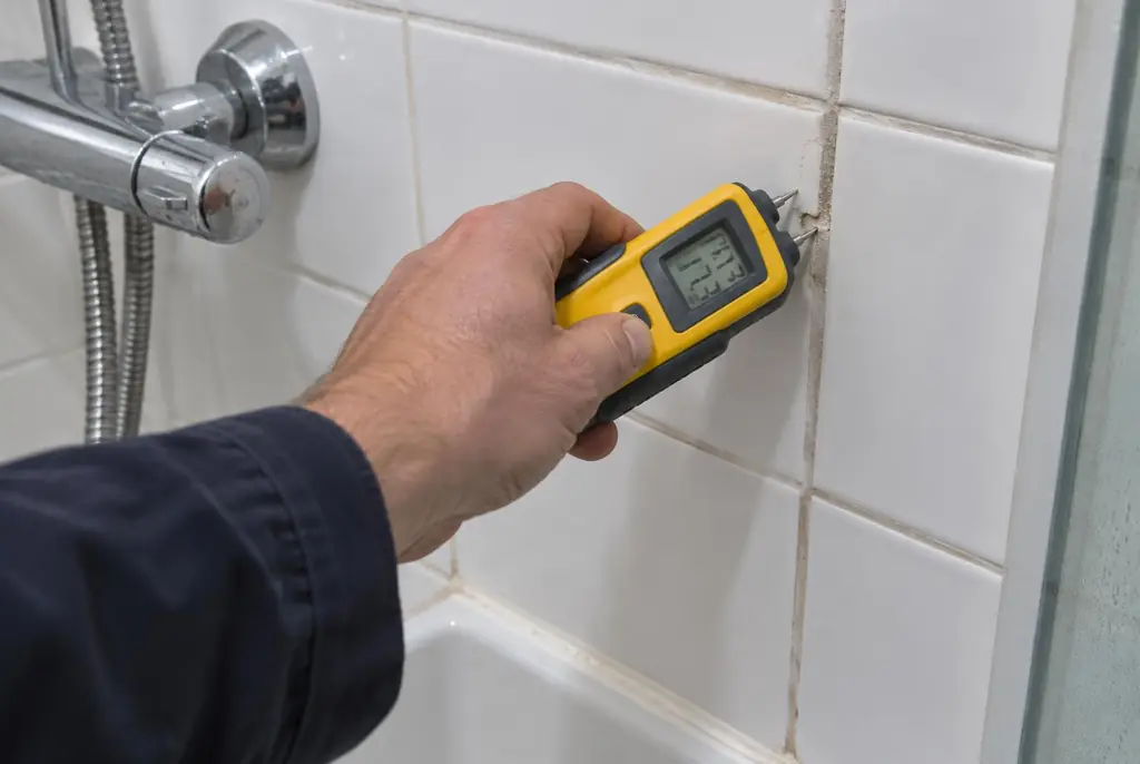 Lekdetectie Bunnik – vochtmeter op badkamertegels bij de douche
